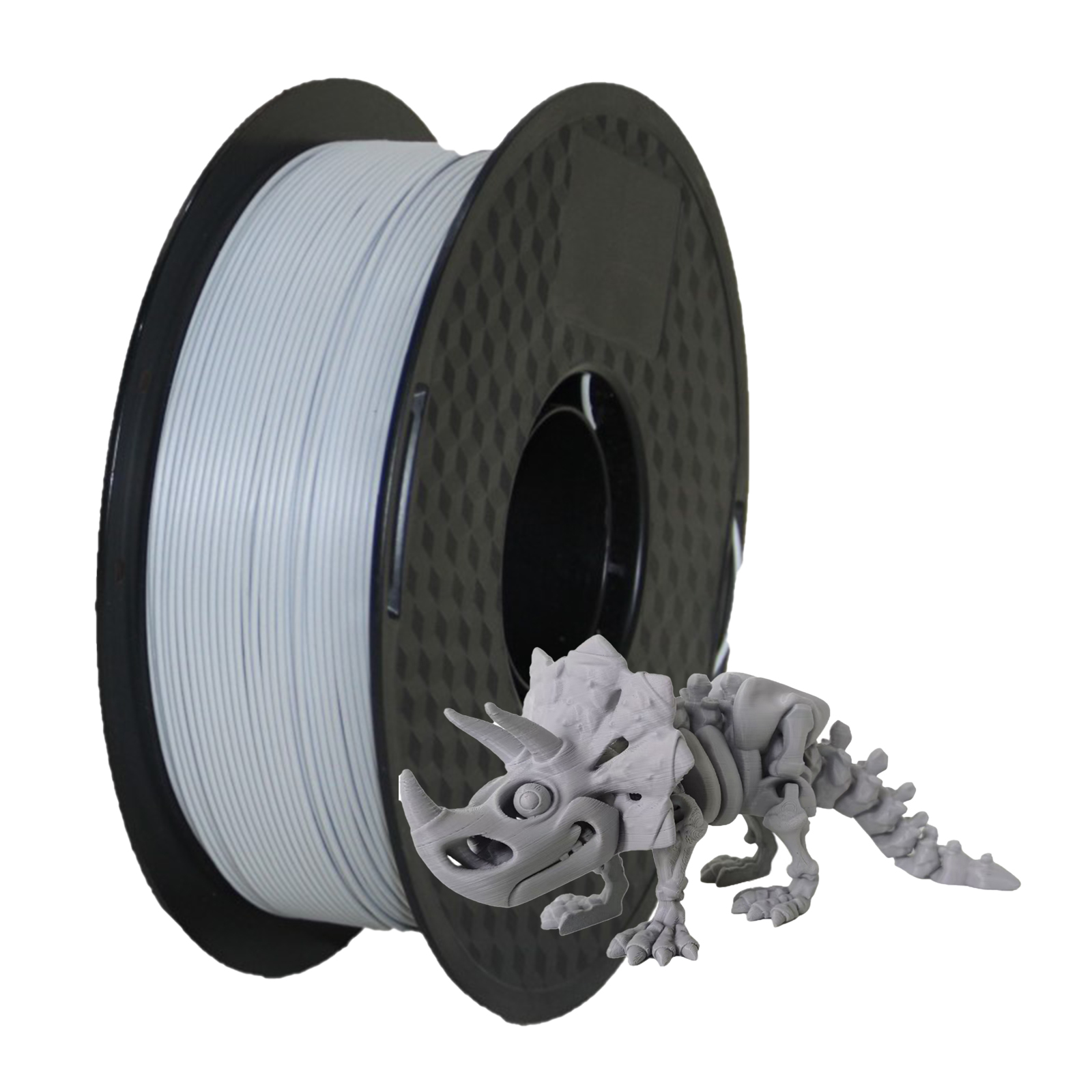 JIUFU Gray PLA Plus 3D Printer Filament 1.75mm,Dimensional Accuracy +/- 0.02mm,1kg(2.2Ib) Spool,Fit FDM 3D Printer,1-Pack